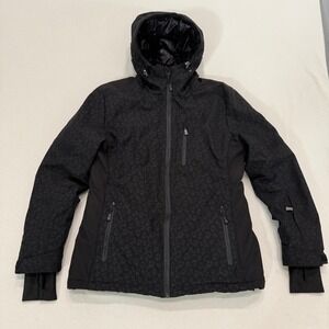 Avalanche Outdoor Supply Co Black Leopard Print Weather Shield Ski Jacket M